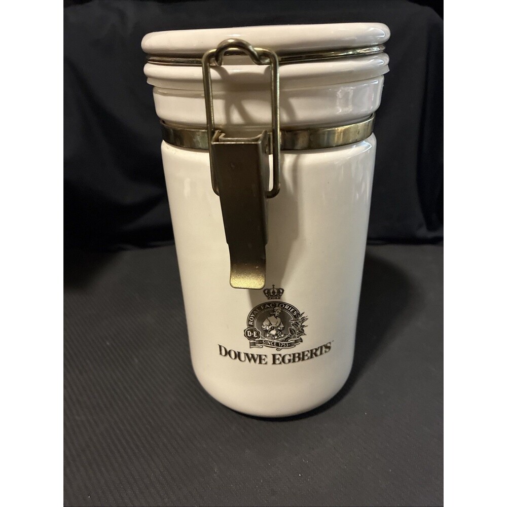 Vintage Douwe Egberts Ceramic Coffee Canister - Pristine Condition